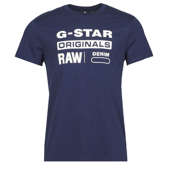 Abbigliamento Uomo T-shirt maniche corte G-Star Raw GRAPHIC 8 R T SS Blu