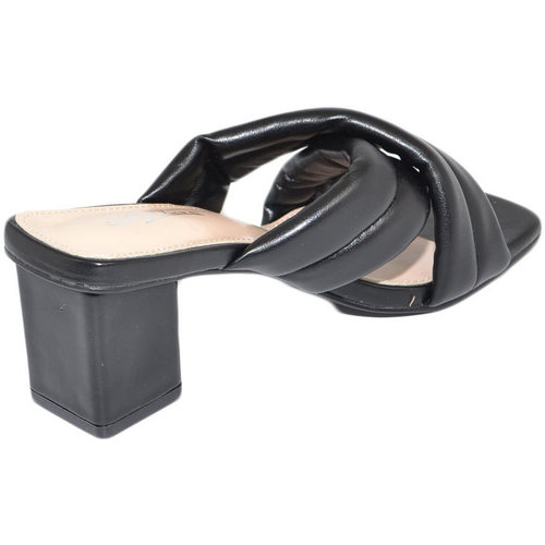 Scarpe Donna Sandali Malu Shoes Sandali donna mules nero con tacco quadrato 5 cm comoda con fas Nero