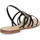 Scarpe Donna ciabatte De Capri A Paris sandalo infradito pelle nera Nero