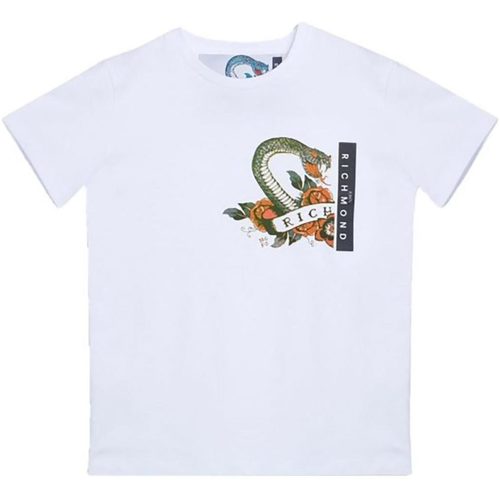 Abbigliamento Bambino T-shirt maniche corte John Richmond T-SHIRT TREMAIN MC BOYS Bianco