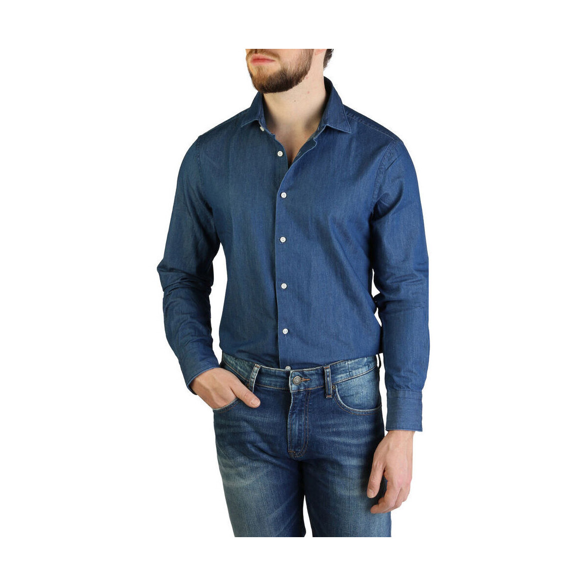 Abbigliamento Uomo Camicie maniche lunghe Tommy Hilfiger - tt0tt06009 Blu