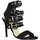 Scarpe Donna Sandali Malu Shoes Sandali tacco nero art.st9093 made in italy accessori fibbia ar Nero