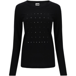 Abbigliamento Donna T-shirts a maniche lunghe Freddy - T-shirt nero F0WBCT5-N Nero