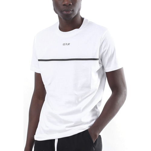 Abbigliamento Uomo T-shirt maniche corte Ice Play F017 P400 1101 Bianco