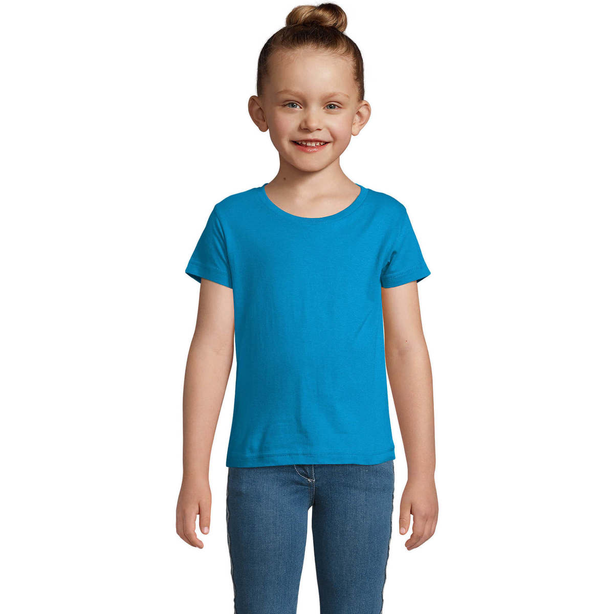 Abbigliamento Unisex bambino T-shirt maniche corte Sols CHERRY Aqua Blu