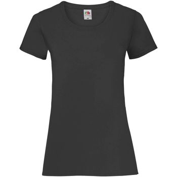 Abbigliamento Donna T-shirt maniche corte Fruit Of The Loom 61372 Nero