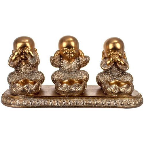 Casa Statuette e figurine Signes Grimalt Figura 3 Buddha Set 3 U Oro