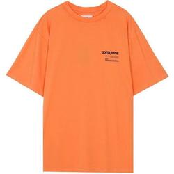 Abbigliamento Uomo T-shirt maniche corte Sixth June T-shirt  barcode Arancio