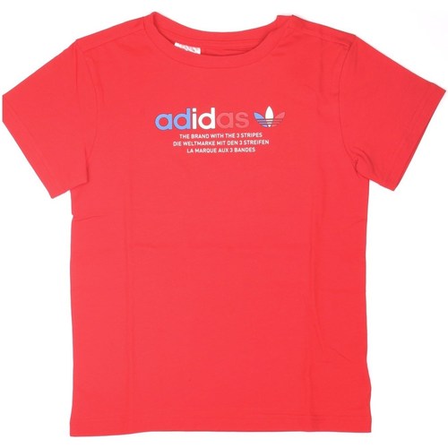 Abbigliamento Unisex bambino T-shirt maniche corte adidas Originals GN7480 T-Shirt Unisex junior rosso Rosso