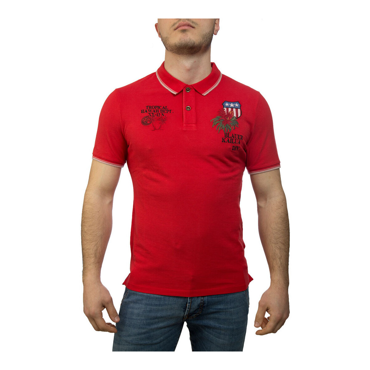 Abbigliamento Uomo T-shirt & Polo Blauer 19SBLUT02127 Rosso
