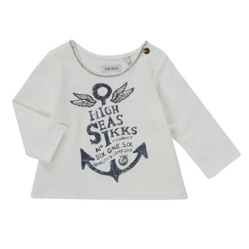 Abbigliamento Bambina T-shirts a maniche lunghe Ikks CHOCOLAT Bianco