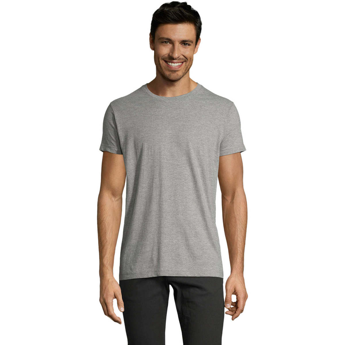 Abbigliamento Uomo T-shirt maniche corte Sols Camiseta IMPERIAL FIT color Gris mezcla Grigio