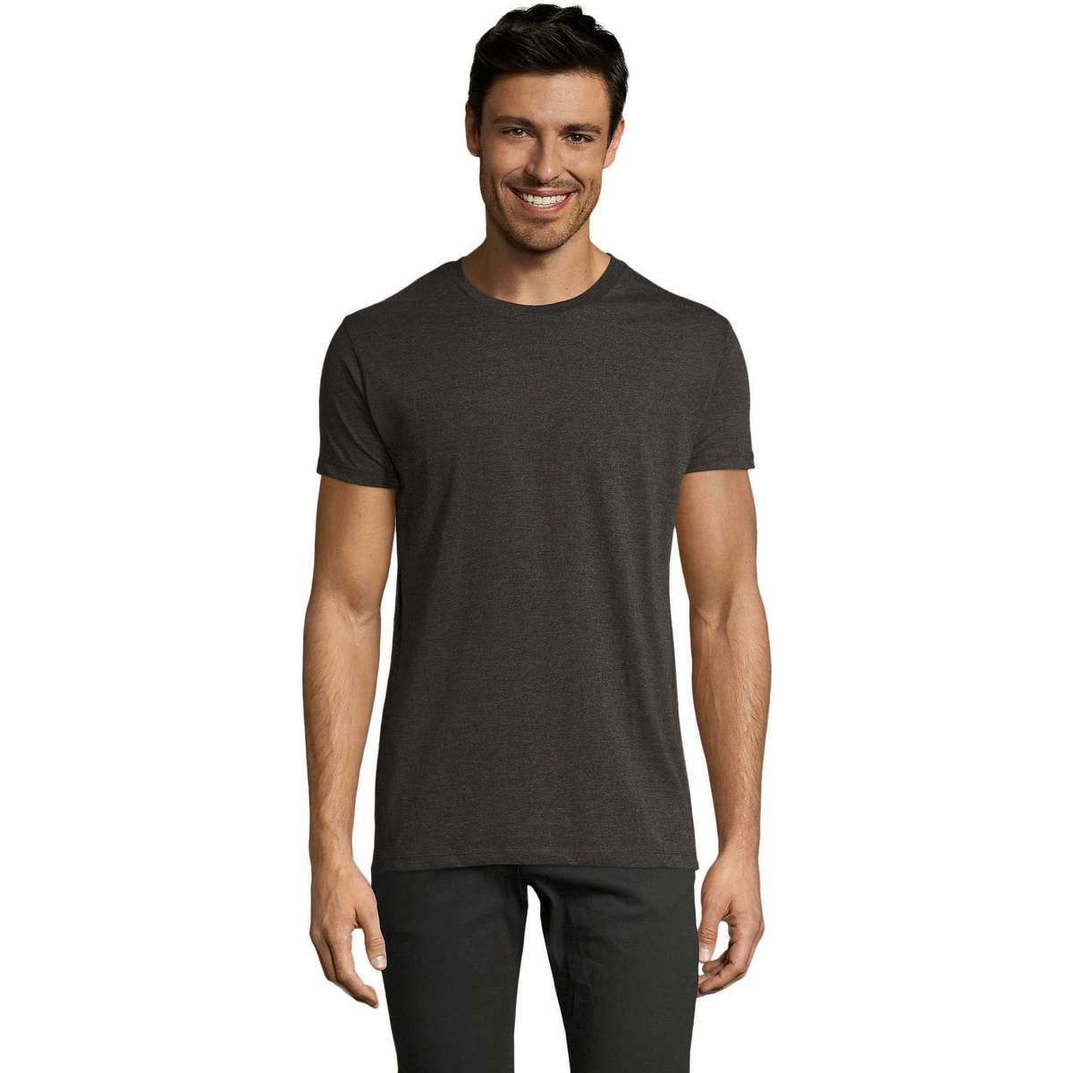 Abbigliamento Uomo T-shirt maniche corte Sols Camiseta IMPERIAL FIT color Antracita Grigio