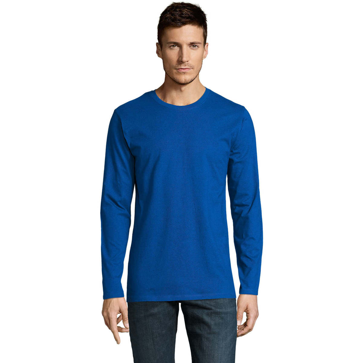 Abbigliamento Uomo T-shirts a maniche lunghe Sols Camiseta manga larga Blu