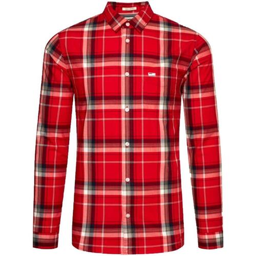 Abbigliamento Uomo Camicie maniche lunghe Tommy Hilfiger  Rosso