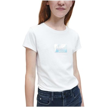 Abbigliamento Bambina T-shirt maniche corte Calvin Klein Jeans  Bianco
