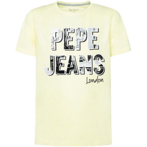 Abbigliamento Bambino T-shirt maniche corte Pepe jeans  Giallo
