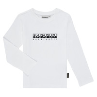 Abbigliamento Bambino T-shirts a maniche lunghe Napapijri S-BOX LS Bianco