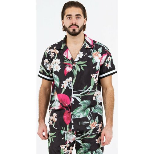 Abbigliamento Uomo Camicie maniche lunghe Sixth June Chemise  tropical Nero