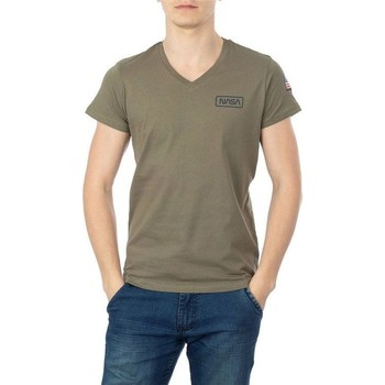 Abbigliamento Uomo T-shirt & Polo Nasa BASIC FLAG V NECK Verde