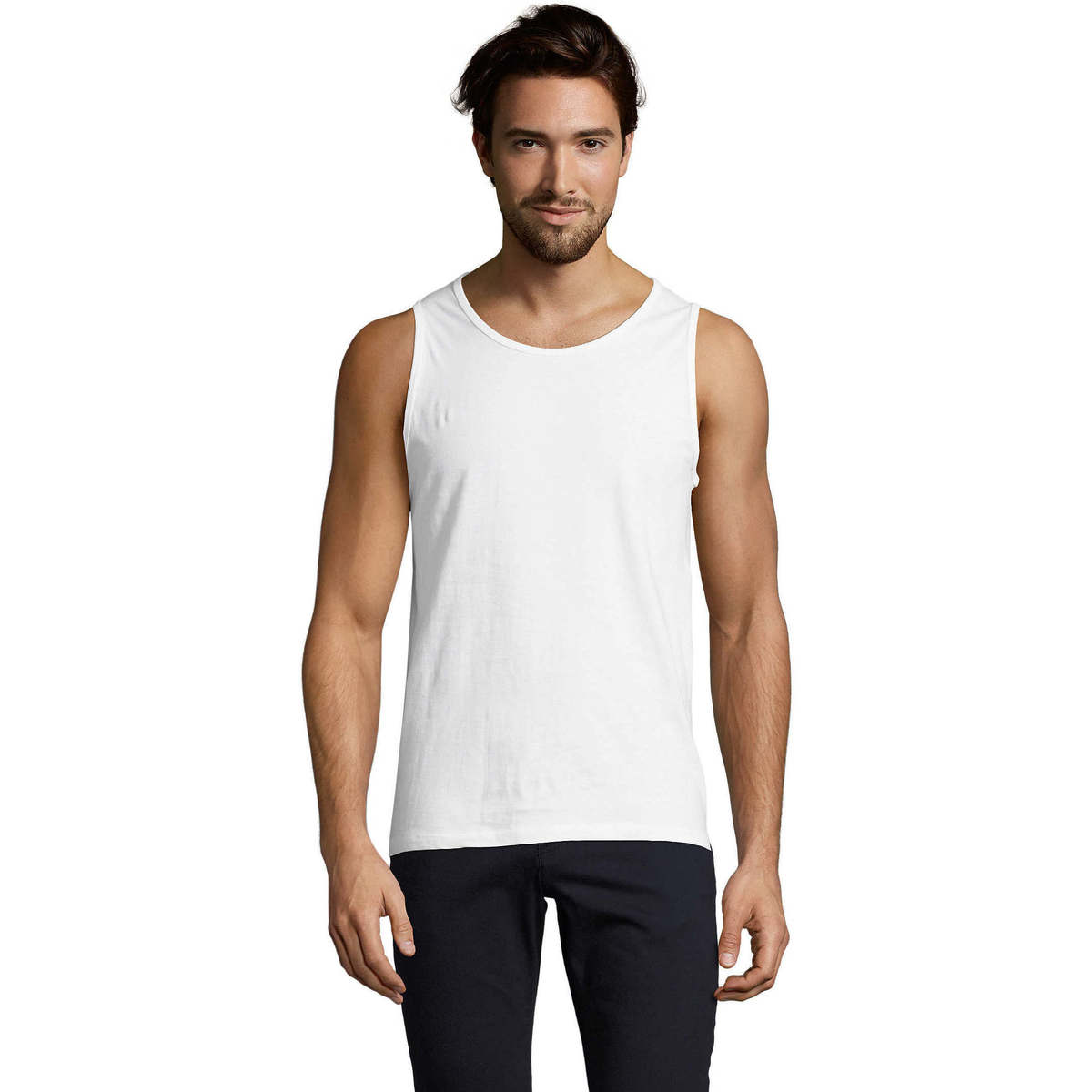 Abbigliamento Uomo Top / T-shirt senza maniche Sols Justin camiseta sin mangas Bianco