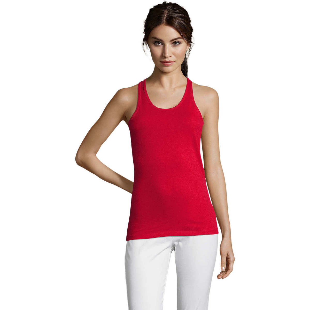 Abbigliamento Donna Top / T-shirt senza maniche Sols Justin camiseta sin mangas Rosso