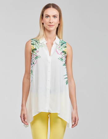 Abbigliamento Donna Top / Blusa Desigual FILADELFIA Bianco / Verde