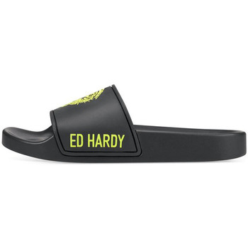 Scarpe Donna Sneakers Ed Hardy - Sexy beast sliders black-fluo yellow Nero