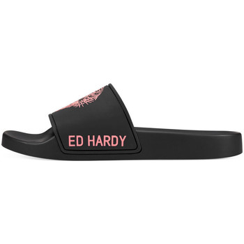 Scarpe Donna Sneakers Ed Hardy Sexy beast sliders black-fluo red Nero