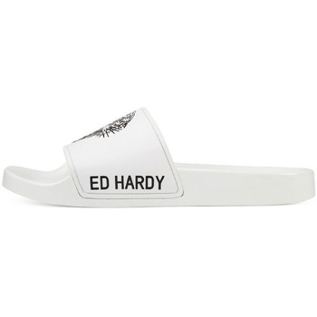 Scarpe Uomo Sneakers Ed Hardy Sexy beast sliders white-black Bianco