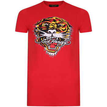 Abbigliamento Uomo T-shirt maniche corte Ed Hardy Tiger mouth graphic t-shirt red Rosso