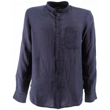 Abbigliamento Uomo Camicie maniche lunghe Woolrich Camicia Band Collar Uomo Blu Blu