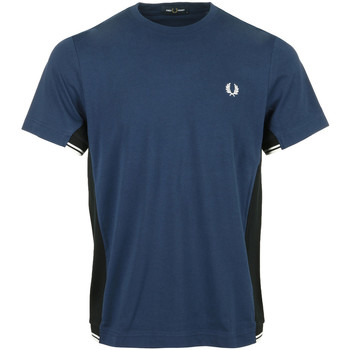 Abbigliamento Uomo T-shirt maniche corte Fred Perry Twin Tipped Panel T-Shirt Blu