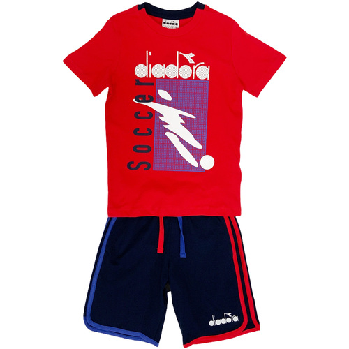 Abbigliamento Unisex bambino Completo Diadora 102175910 Rosso