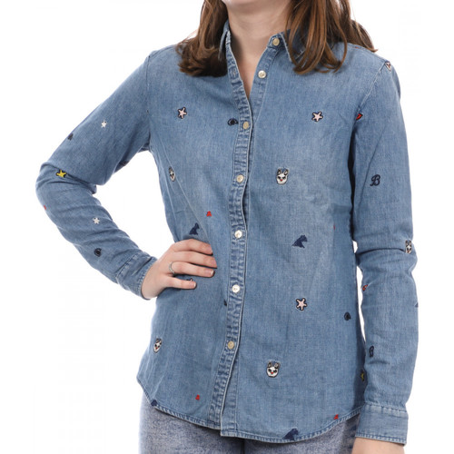 Abbigliamento Donna T-shirts a maniche lunghe Scotch & Soda 134816-17 Blu