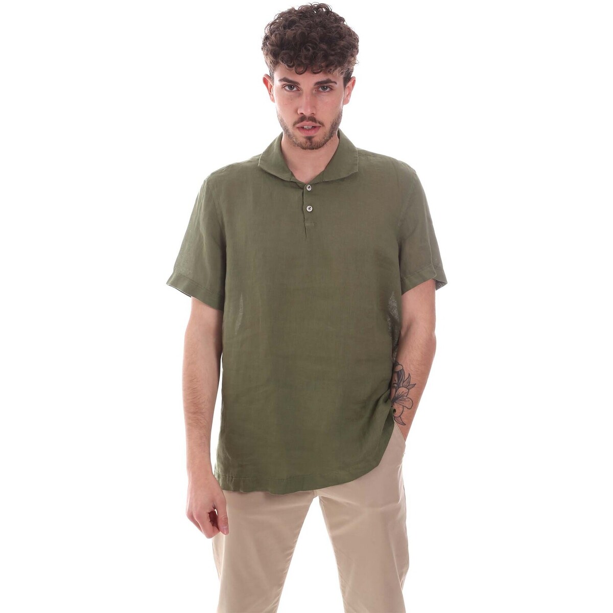 Abbigliamento Uomo Camicie maniche corte Sseinse CE660SS Verde