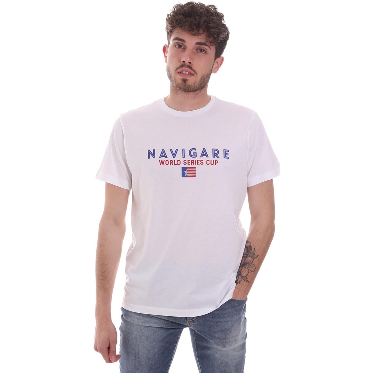 Abbigliamento Uomo T-shirt & Polo Navigare NV31139 Bianco