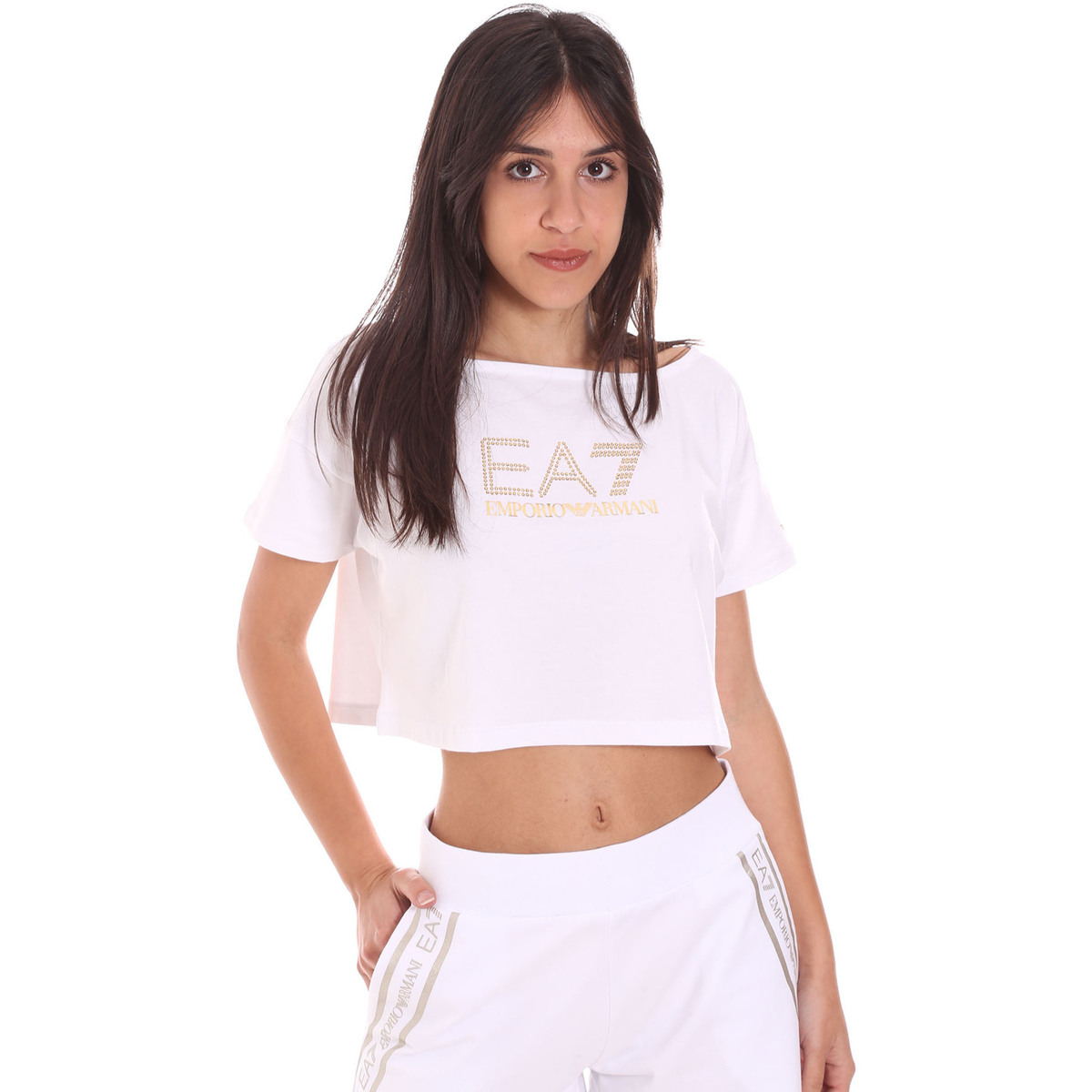 Abbigliamento Donna T-shirt & Polo Ea7 Emporio Armani 3KTT03 TJ28Z Bianco