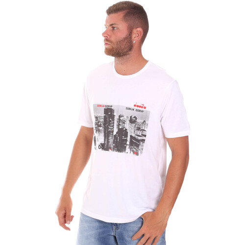 Abbigliamento Uomo T-shirt & Polo Diadora 102175861 Bianco