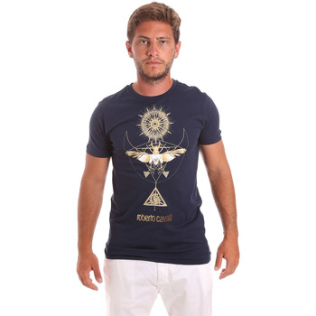 Abbigliamento Uomo T-shirt maniche corte Roberto Cavalli HST65B Marine