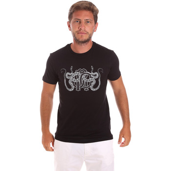 Abbigliamento Uomo T-shirt maniche corte Roberto Cavalli HST66B Nero