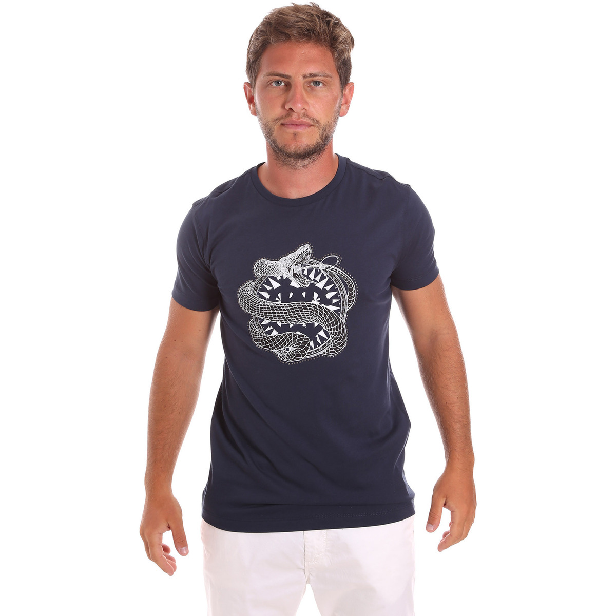 Abbigliamento Uomo T-shirt & Polo Roberto Cavalli HST64B Blu
