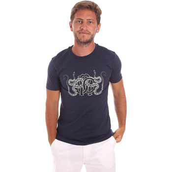 Abbigliamento Uomo T-shirt maniche corte Roberto Cavalli HST66B Blu
