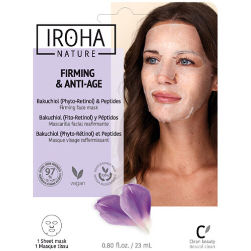 Bellezza Maschere & scrub Iroha Nature Firming & Anti-age Backuchiol & Peptides Firming Face Mask 