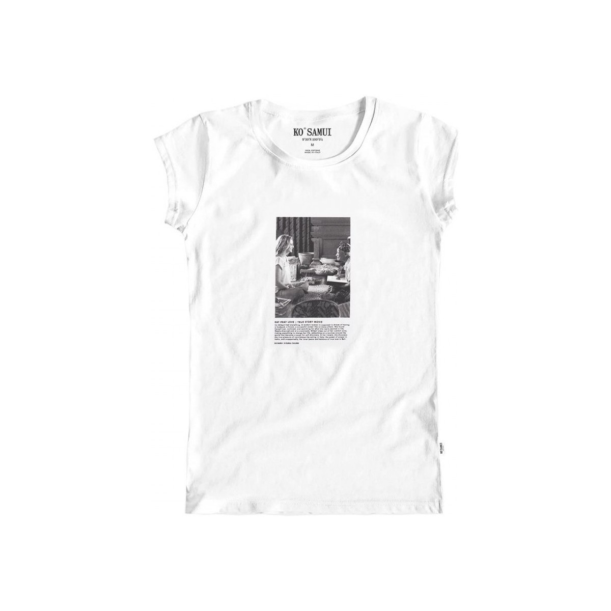Abbigliamento Donna T-shirt & Polo Ko Samui Tailors Eat Pray Black  White T-Shirt Bianco Bianco