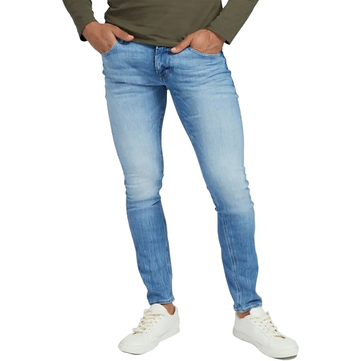 Abbigliamento Uomo Jeans slim Guess M1YAN1D4GV6 Blu