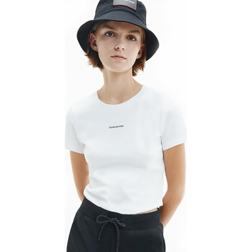 Abbigliamento Donna T-shirt maniche corte Calvin Klein Jeans Mini logo Bianco