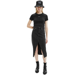 Abbigliamento Donna T-shirt maniche corte Calvin Klein Jeans Mini logo Nero