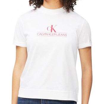 Abbigliamento Donna T-shirt maniche corte Calvin Klein Jeans Classic logo Bianco