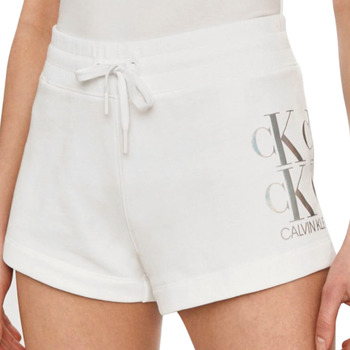 Abbigliamento Donna Shorts / Bermuda Calvin Klein Jeans Logo knit Bianco